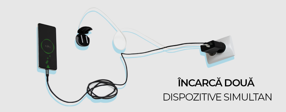 Incarcator LUMAUDiO® Flash 65W, incarcator iPhone, Samsung, Huawei, Fast Charge