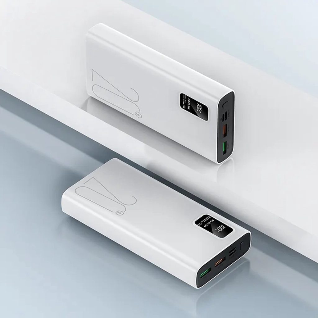 Baterie externă LUMAUDiO Power capacitate 20.000mAh, încărcare fast charge 22.5 W, display digital, compatibilitate universală