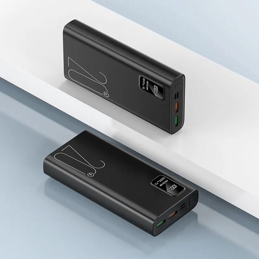 Baterie externă LUMAUDiO Power capacitate 20.000mAh, încărcare fast charge 22.5 W, display digital, compatibilitate universală