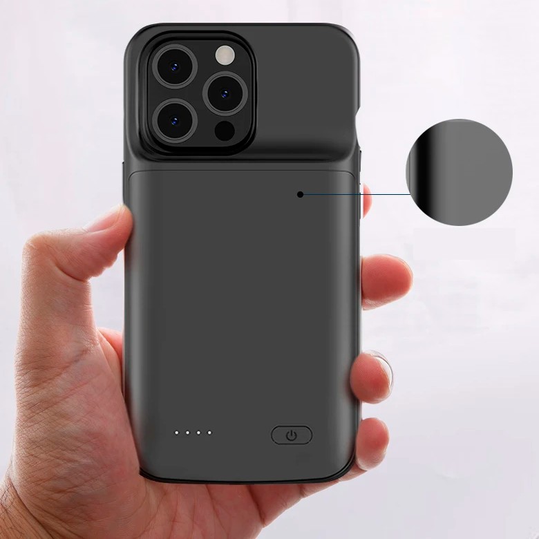 Husă cu baterie externă LUMAUDiO iBoost , compatibilă cu iPhone 13/ 14/ 13 PRO/ 14 PRO, material TPU și ABS, capacitate de 4800mAh