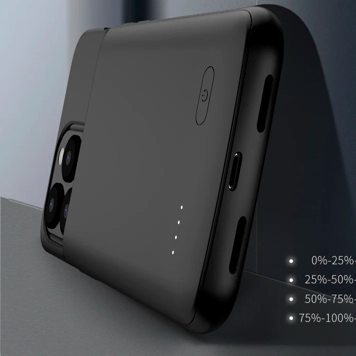 Husă cu baterie externă LUMAUDiO iBoost , compatibilă cu iPhone 13/ 14/ 13 PRO/ 14 PRO, material TPU și ABS, capacitate de 4800mAh
