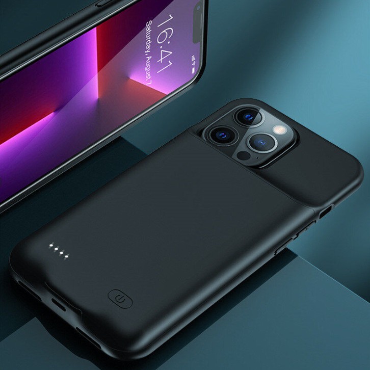 Husă cu baterie externă LUMAUDiO iBoost , compatibilă cu iPhone 13/ 14/ 13 PRO/ 14 PRO, material TPU și ABS, capacitate de 4800mAh