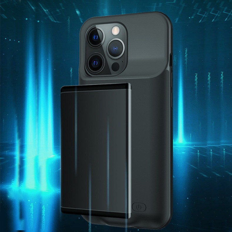 Husă cu baterie externă LUMAUDiO iBoost , compatibilă cu iPhone 13/ 14/ 13 PRO/ 14 PRO, material TPU și ABS, capacitate de 4800mAh