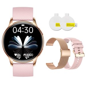 Ceas Smartwatch LUMAUDiO Callix, Autonomie 10 zile, Rezistent la apa, 2 curele