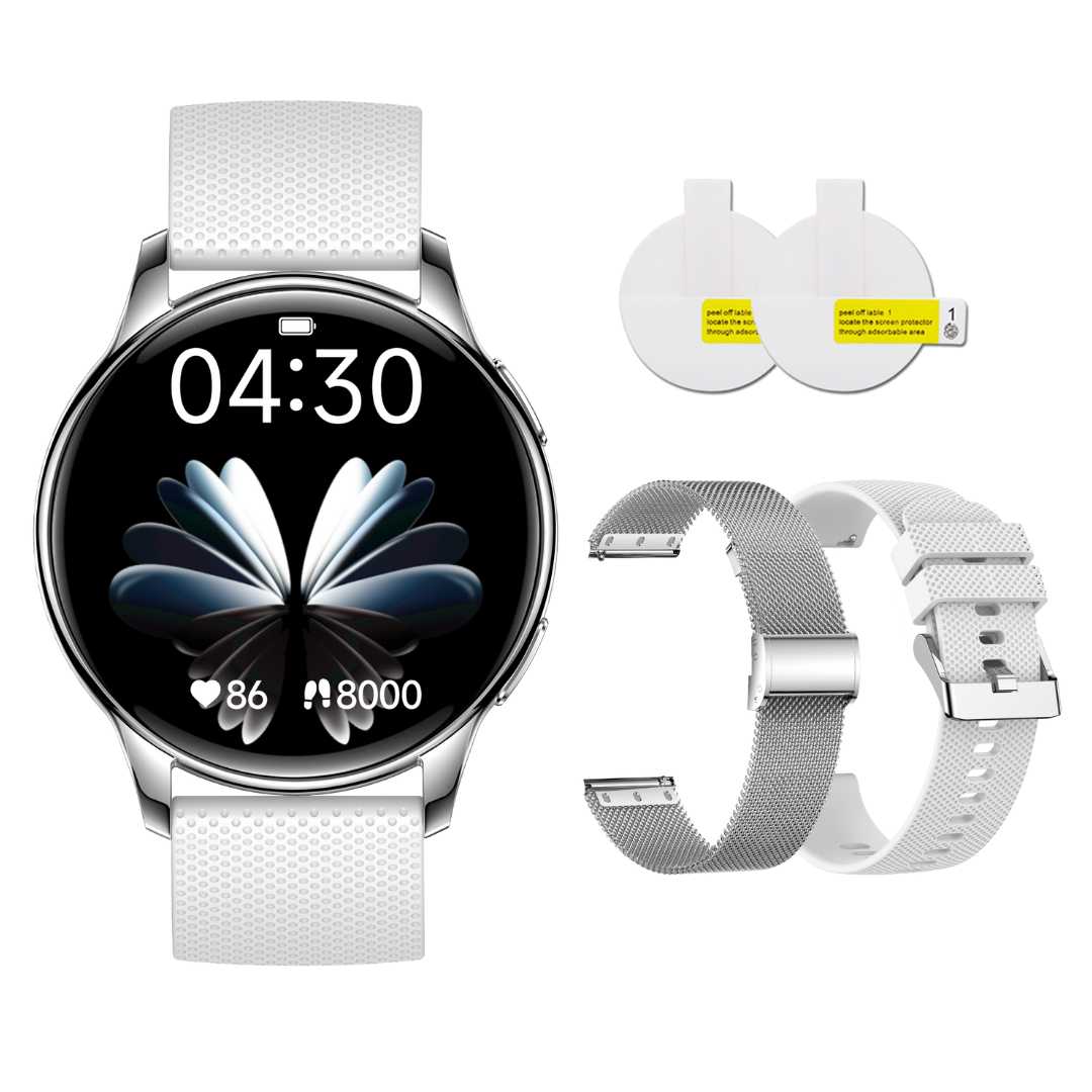 Ceas Smartwatch LUMAUDiO Callix, Autonomie 10 zile, Rezistent la apa, 2 curele