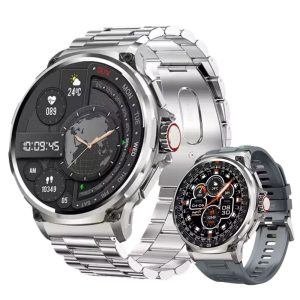 Ceas Smartwatch Bărbați LUMAUDiO ZenTIME, Autonomie 10 Zile, Preluare și inițiere Apeluri, Meniu în Română, 2 Curele