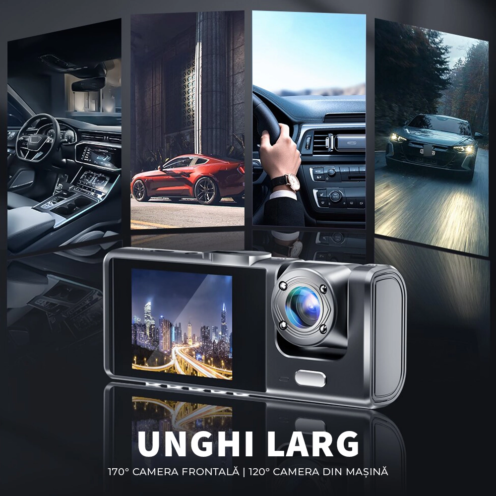 Camera auto LUMAUDiO® Razor, Camera Marsarier, Display IPS 2″, Full HD, Camera interior, Night Vision, Senzor Coliziune, Rezistenta la apa 7