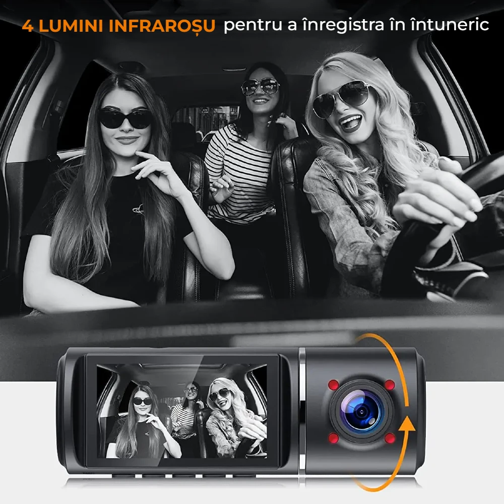 Camera auto fata spate interior LUMAUDiO RoadWatch