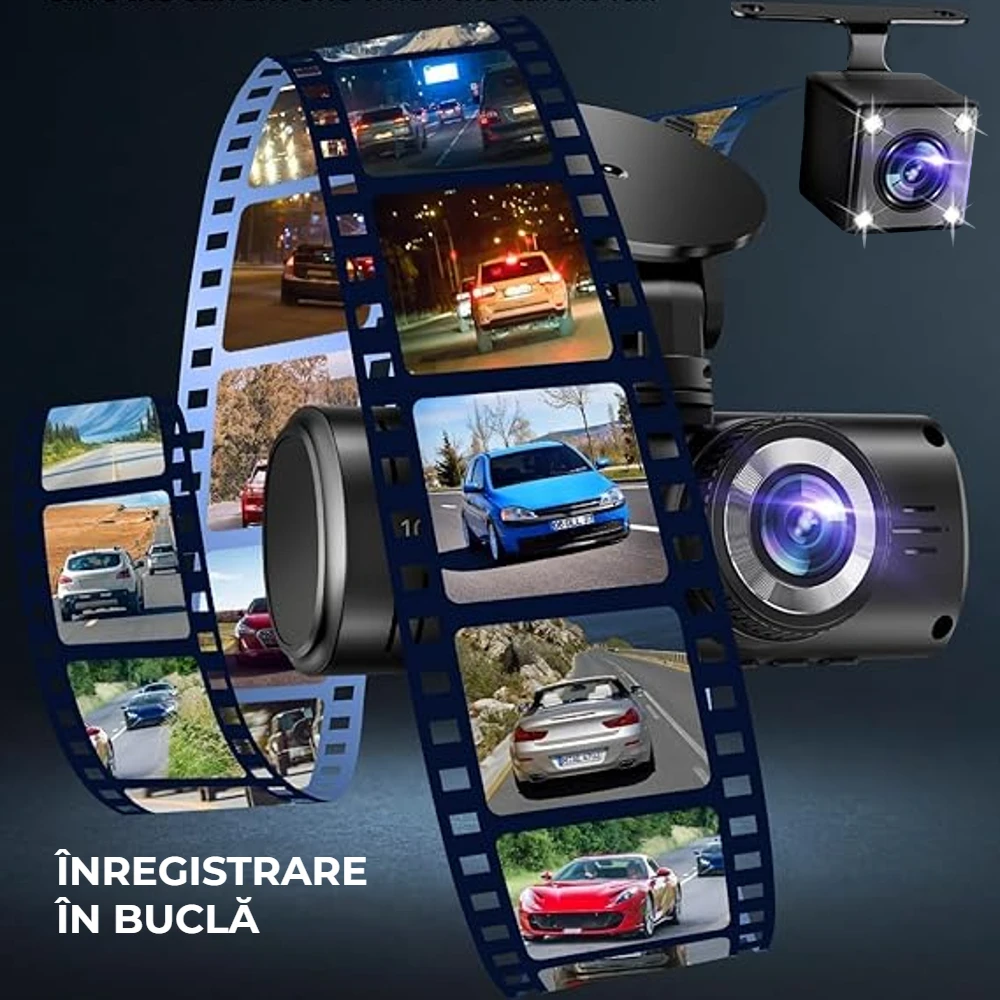 Camera auto fata spate interior LUMAUDiO RoadWatch
