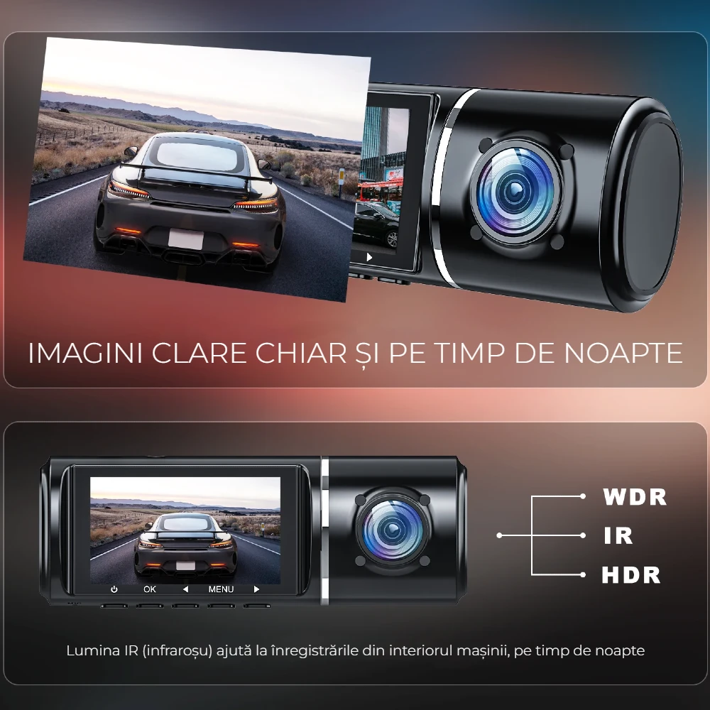 Camera auto fata spate interior LUMAUDiO RoadWatch