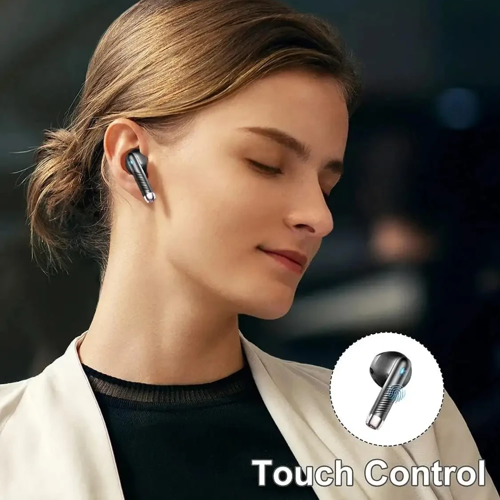 Casti Bluetooth Wireless LUMAUDiO® Kyro, 2 Microfoane pe casca, 40 ore autonomie