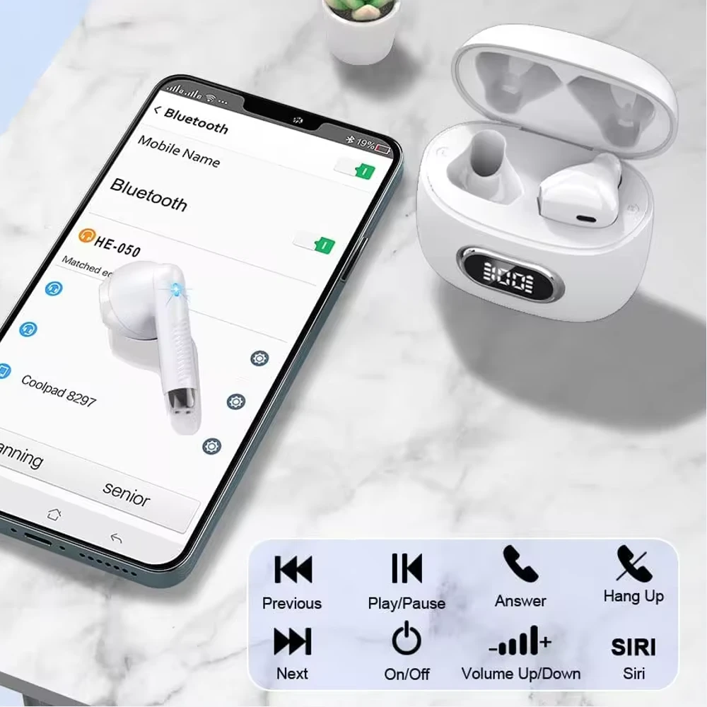 Casti Bluetooth Wireless LUMAUDiO® Kyro, 2 Microfoane pe casca, 40 ore autonomie