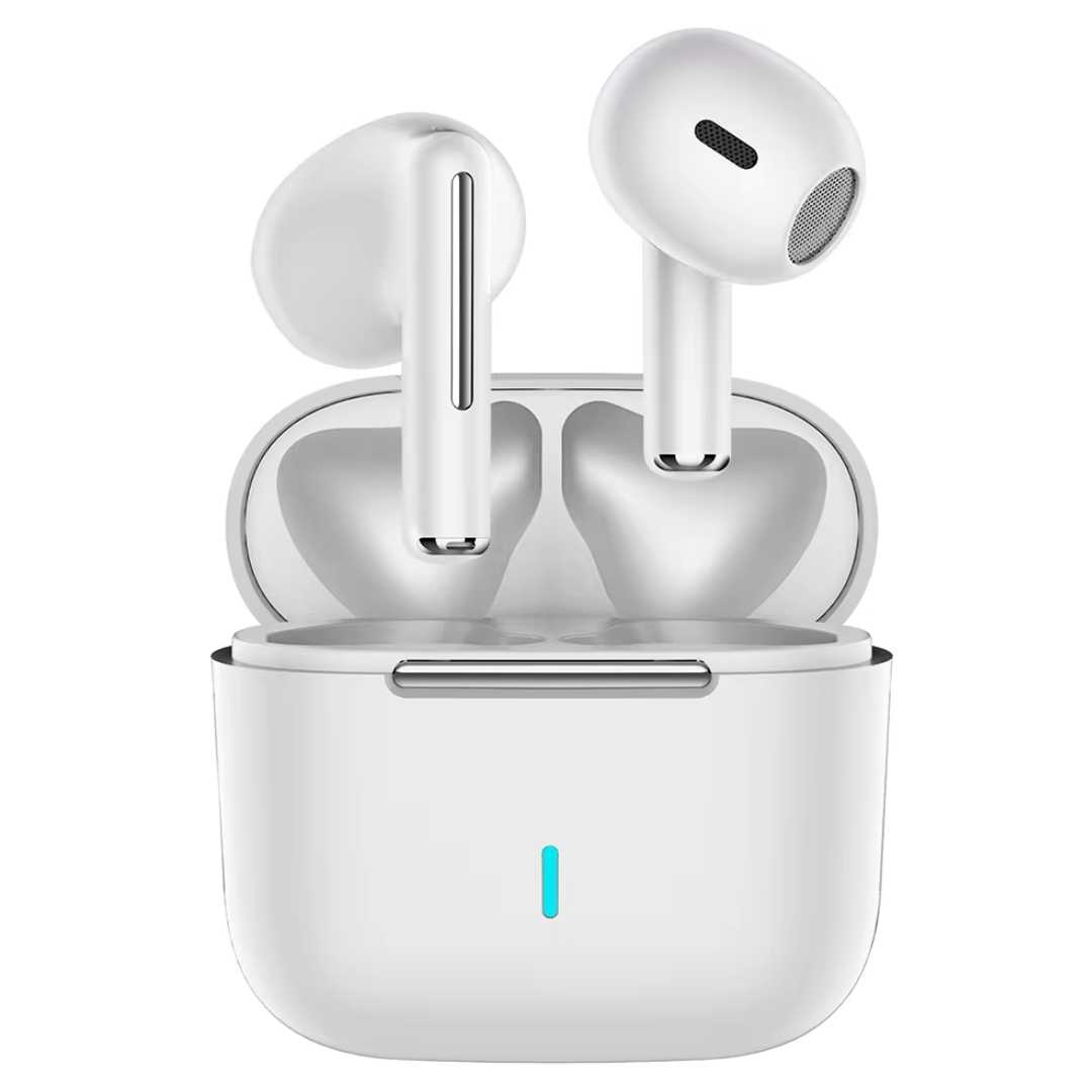 Casti Audio Wireless LUMAUDiO® Wave cu Sunet si Microfon HD, Difuzoare 13mm, Bluetooth 5.3 Alb