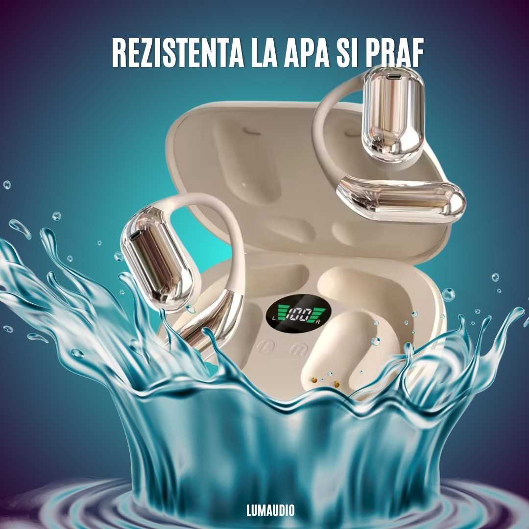 Casti Bluetooth Wireless LUMAUDiO® Airo cu Tehnologie Opean Ear si Bluetooth 5.4