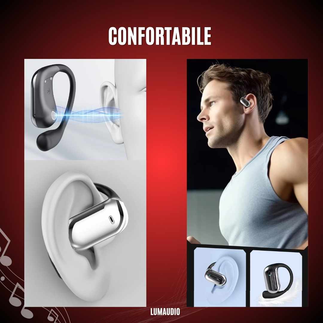 Casti Bluetooth Wireless LUMAUDiO® Escape cu Tehnologie Opean Ear si Bluetooth 5.4
