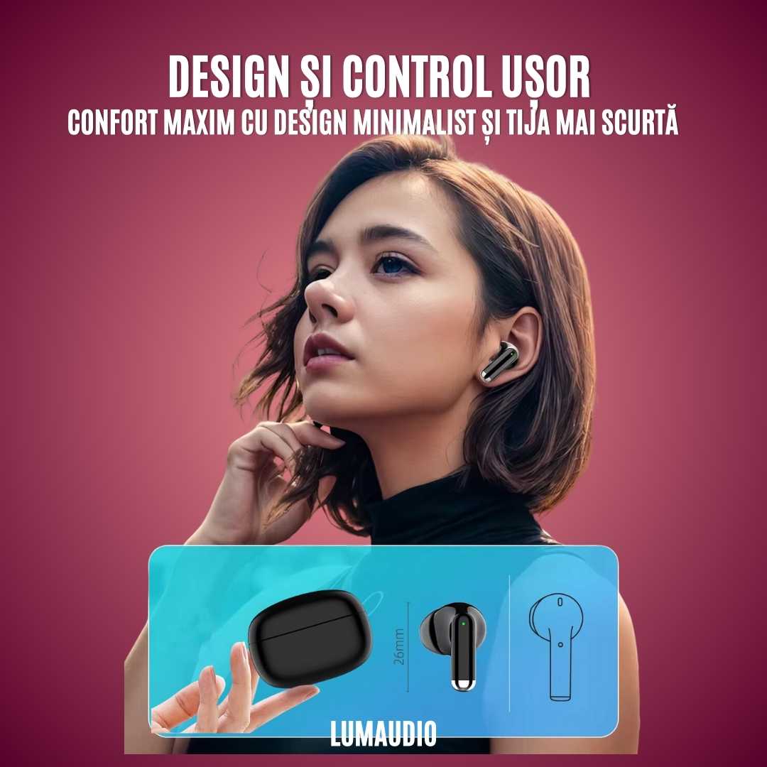 Casti Audio Wireless LUMAUDiO® NanoBeat cu Bluetooth 5.3, Difuzoare de 13mm 6