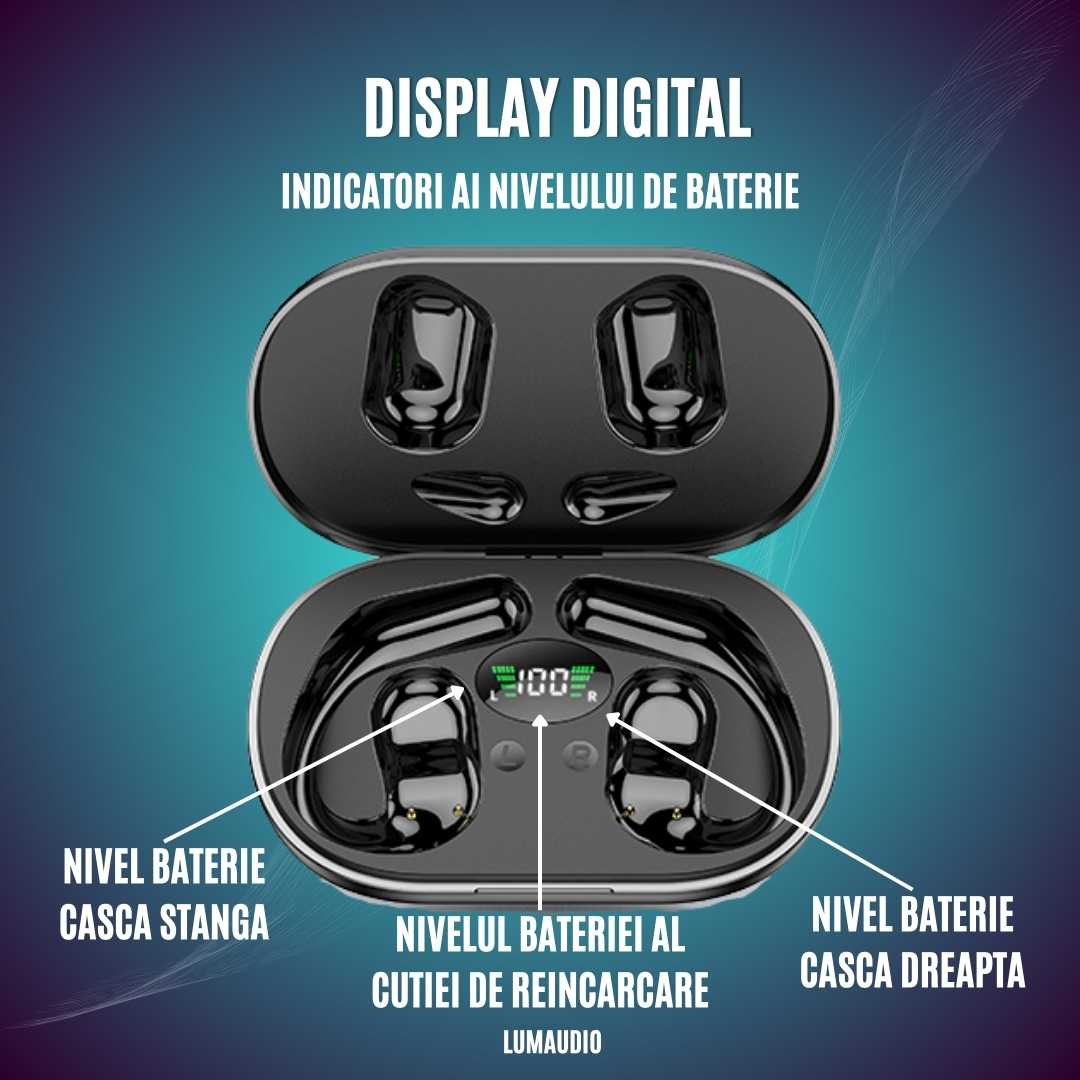 Casti Bluetooth Wireless LUMAUDiO® Airo cu Tehnologie Opean Ear si Bluetooth 5.4