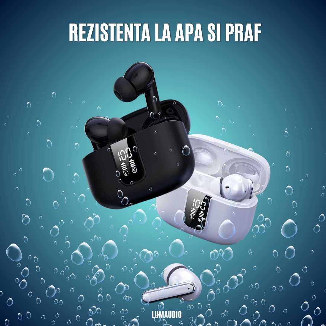 Căști Audio Wireless LUMAUDiO® Impulse Autonomie 41 Ore și Dubla tehnologie de Anulare a Zgomotelor ANC+ENC 9