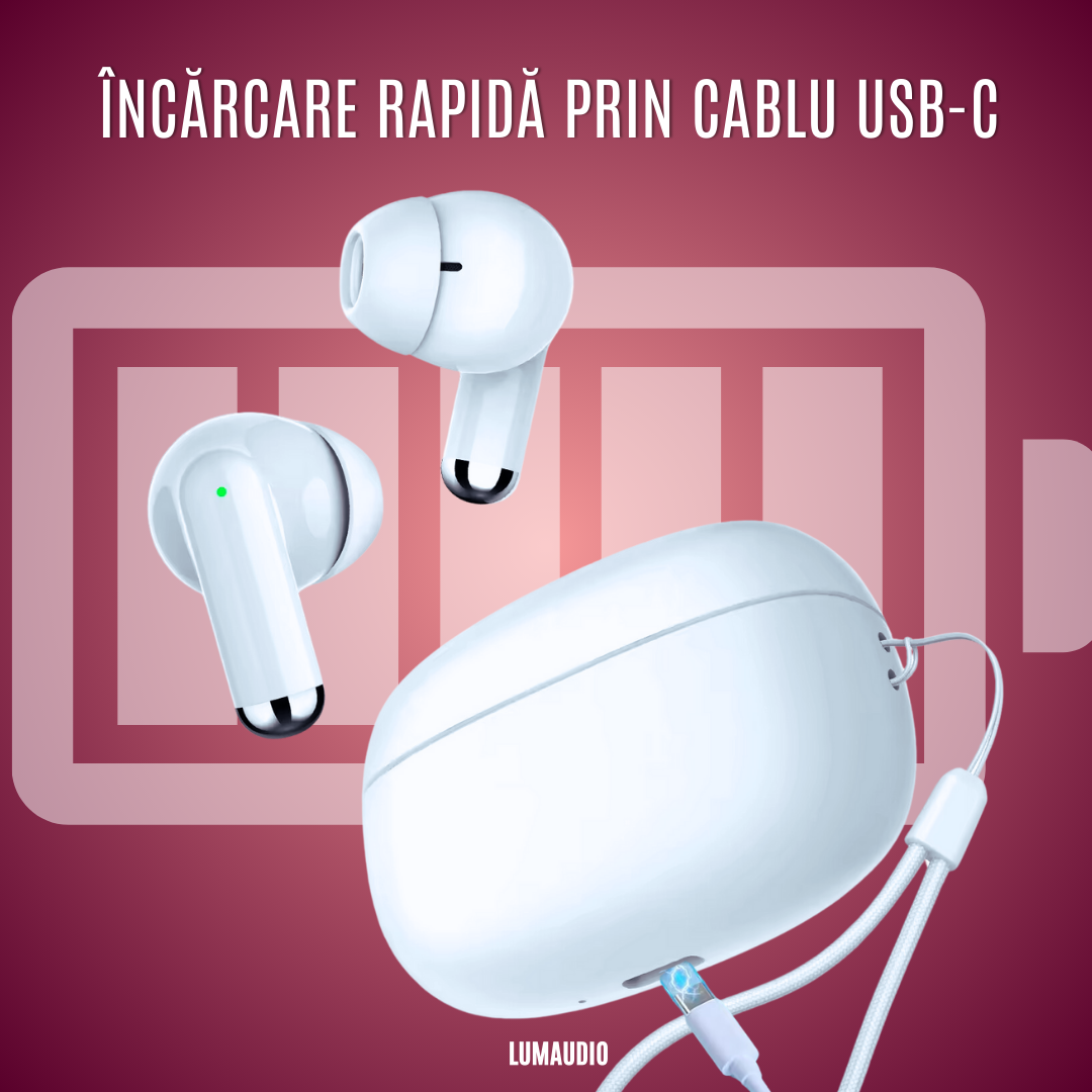 Casti Audio Wireless LUMAUDiO® NanoBeat cu Bass puternic si Microfon HD - imagine 6