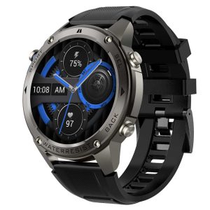 Ceas Smartwatch barbati LUMAUDiO® Tank, Rezistent la inot, GPS performant, negru