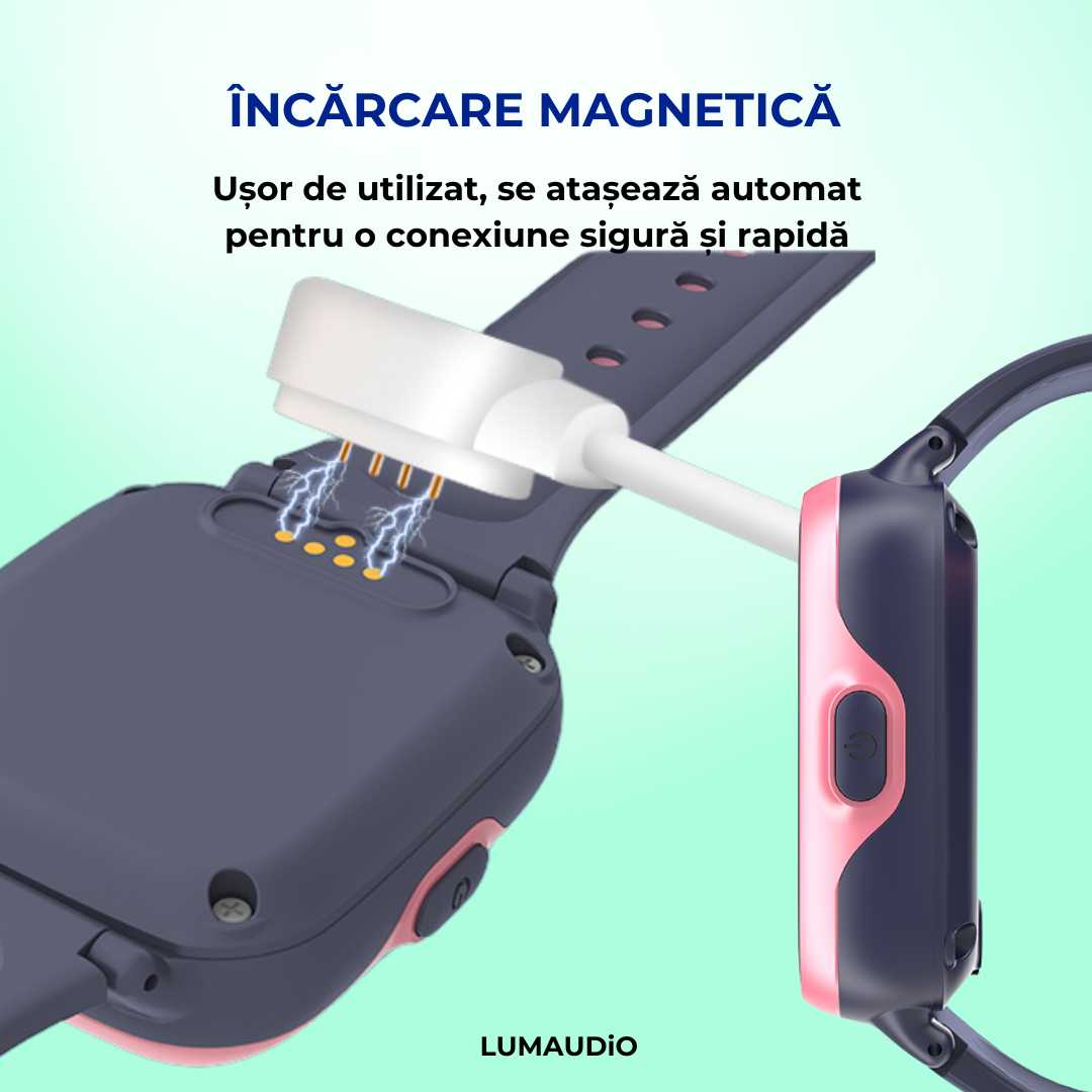 Smartwatch copii LUMAUDiO® Spot cu incarcare magnetica
