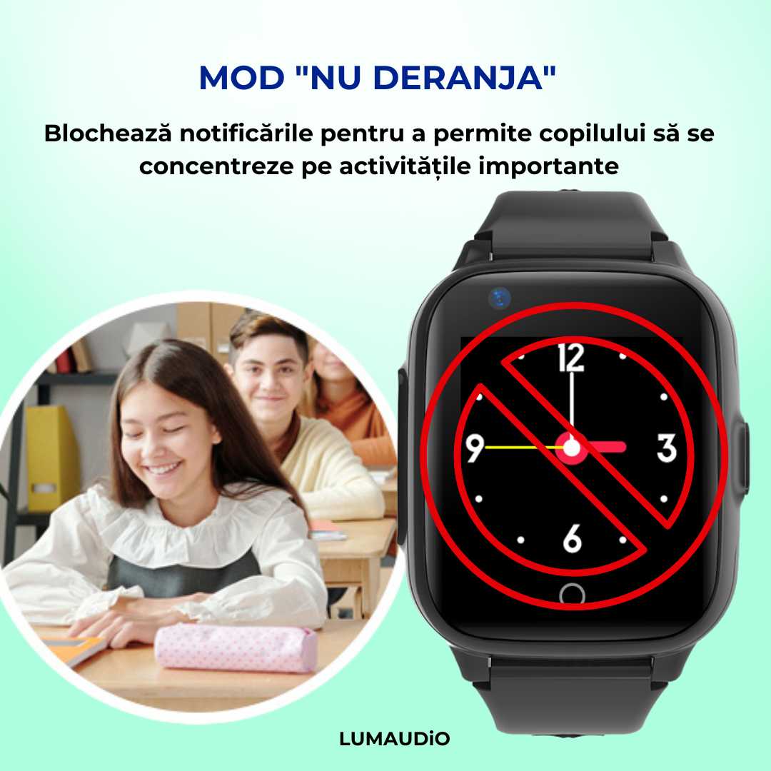 Smartwatch copii LUMAUDiO® Spot cu mod nu deranja