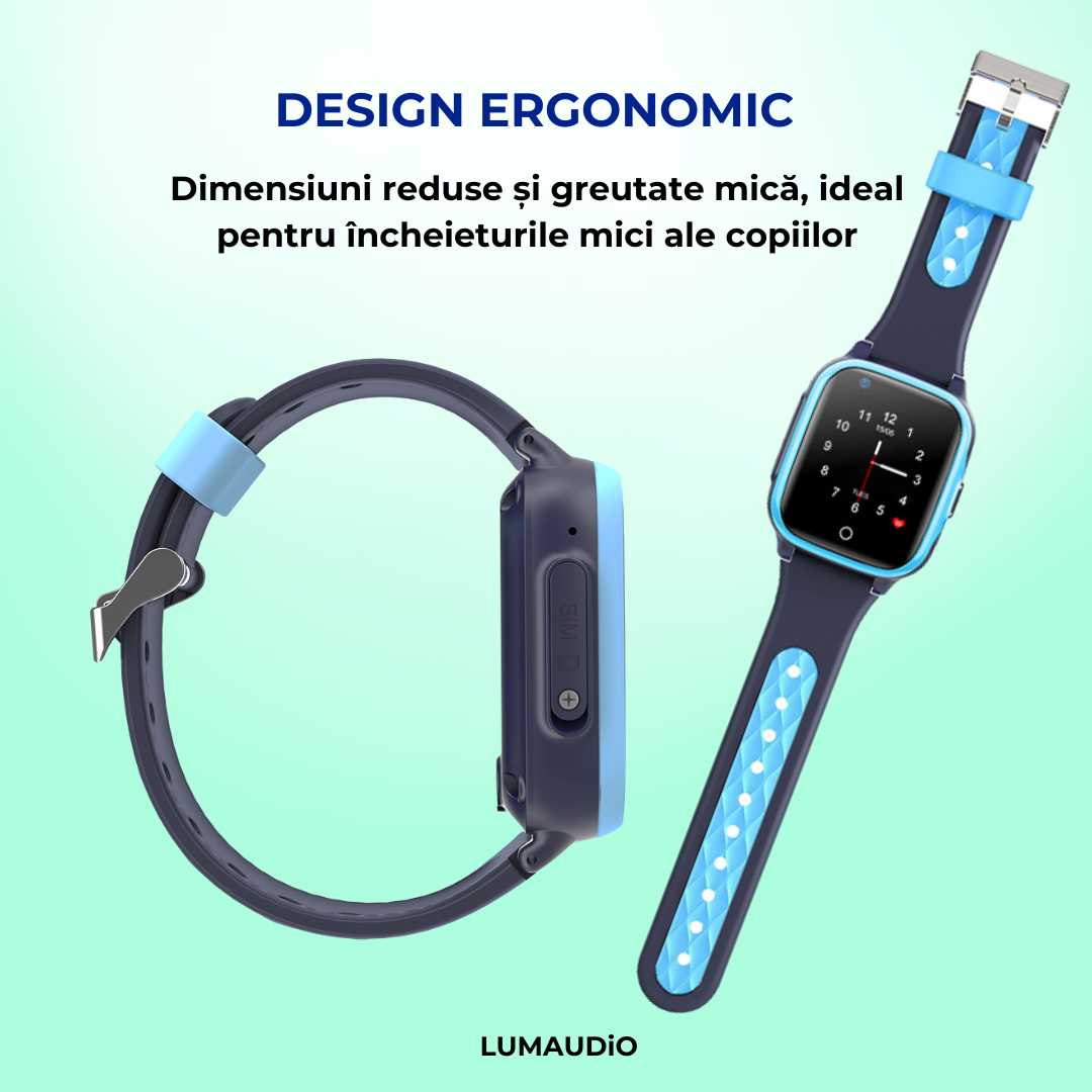 Smartwatch copii LUMAUDiO® Spot cu design ergonomic