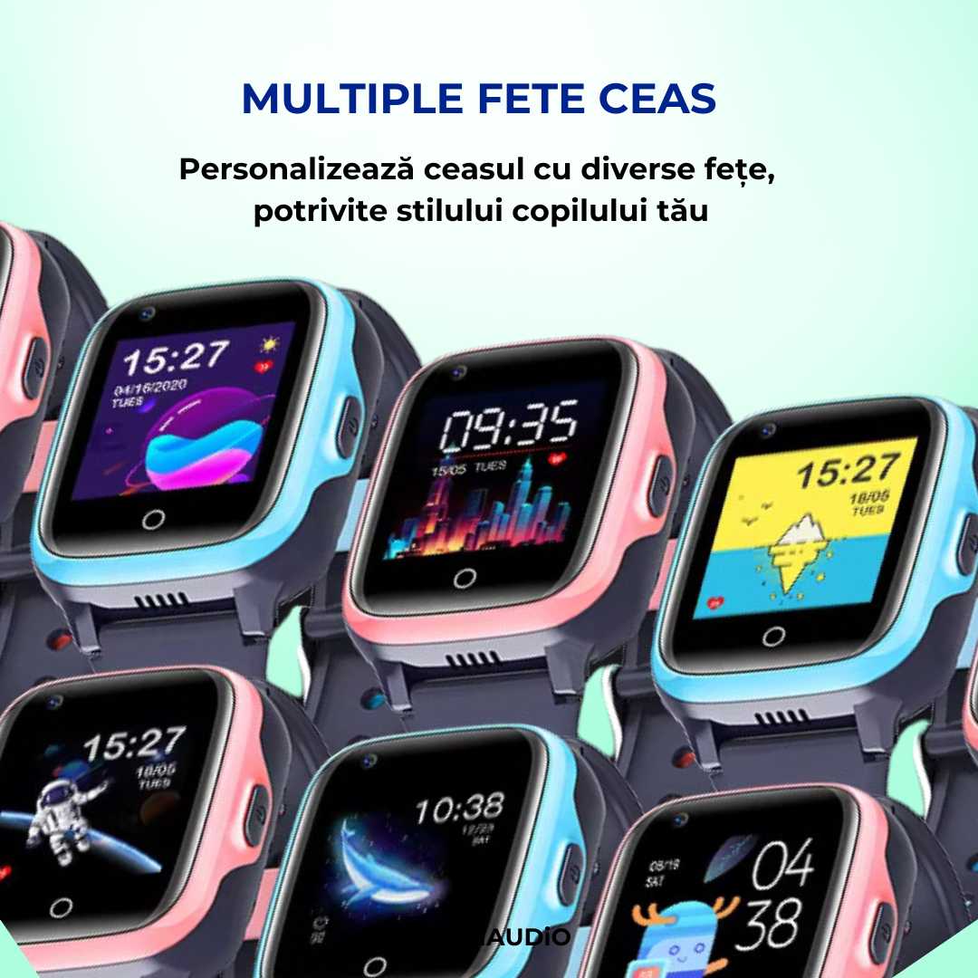 Smartwatch copii LUMAUDiO® Spot cu multiple fete ceas