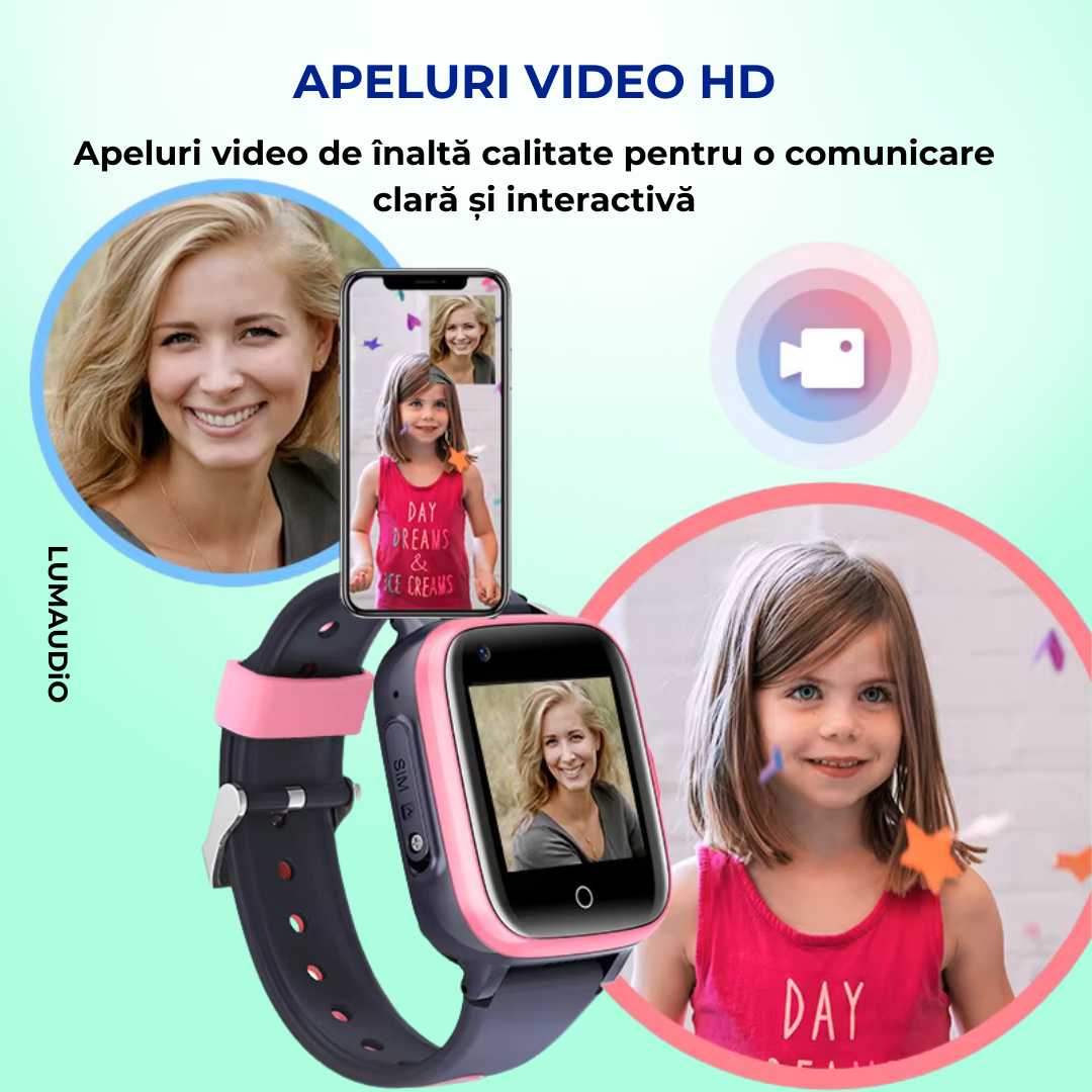Smartwatch copii LUMAUDiO® Spot cu apeluri video