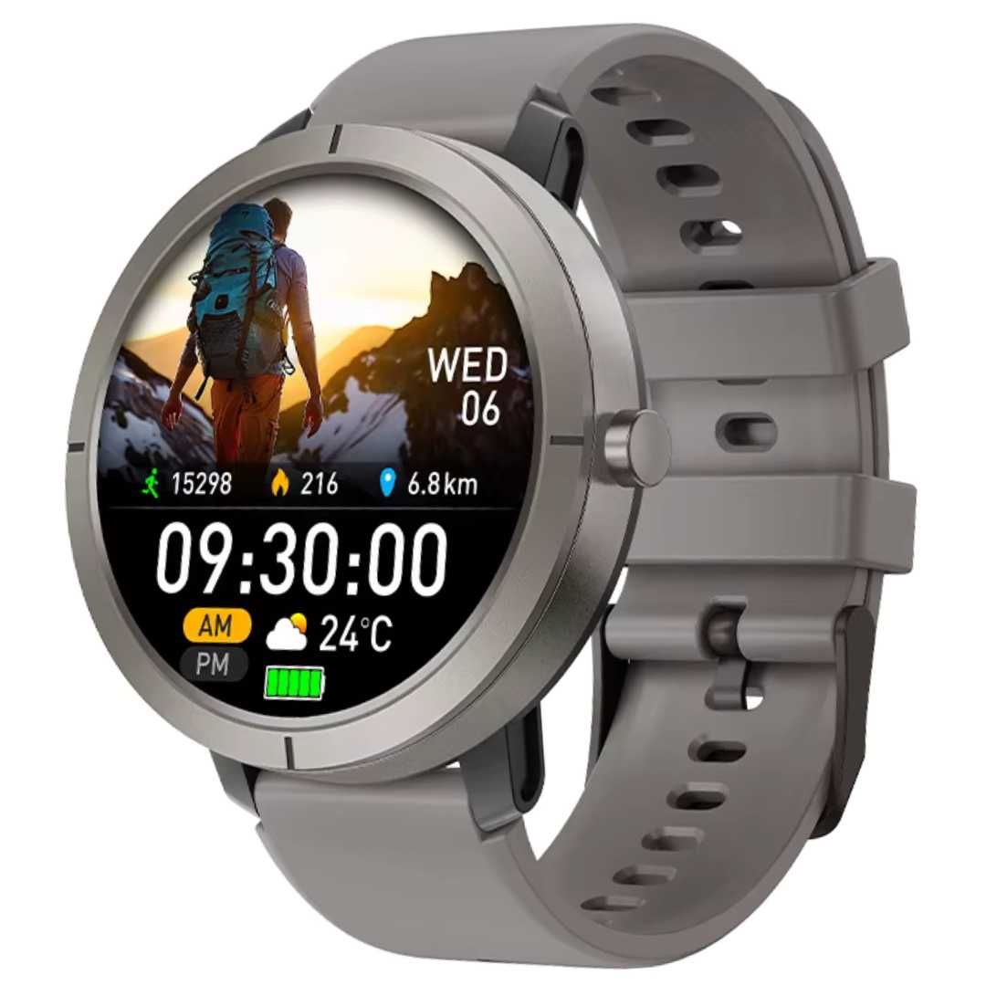 Smartwatch LUMAUDiO® HidraNav, rezistent la inot si scufundari, GPS performant, gri