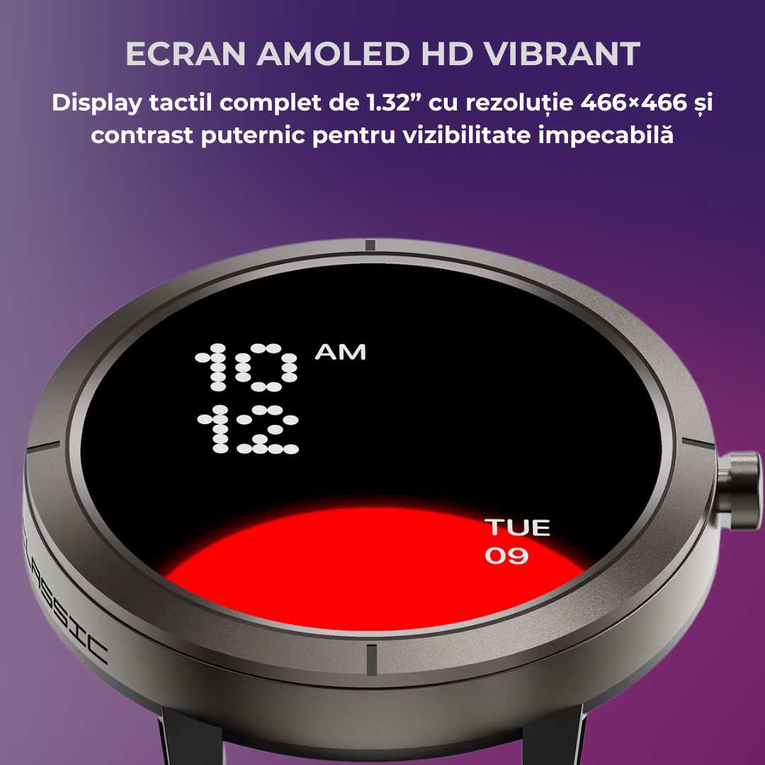 Smartwatch LUMAUDiO® HidraNav, rezistent la inot si scufundari, GPS performant, ecran AMOLED