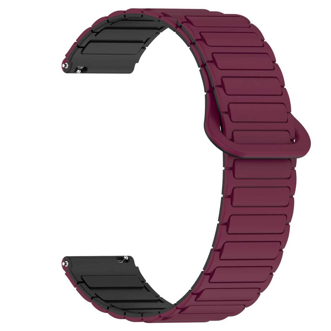 Curele Ceas Smart 22mm din Silicon cu închidere magnetică, visiniu