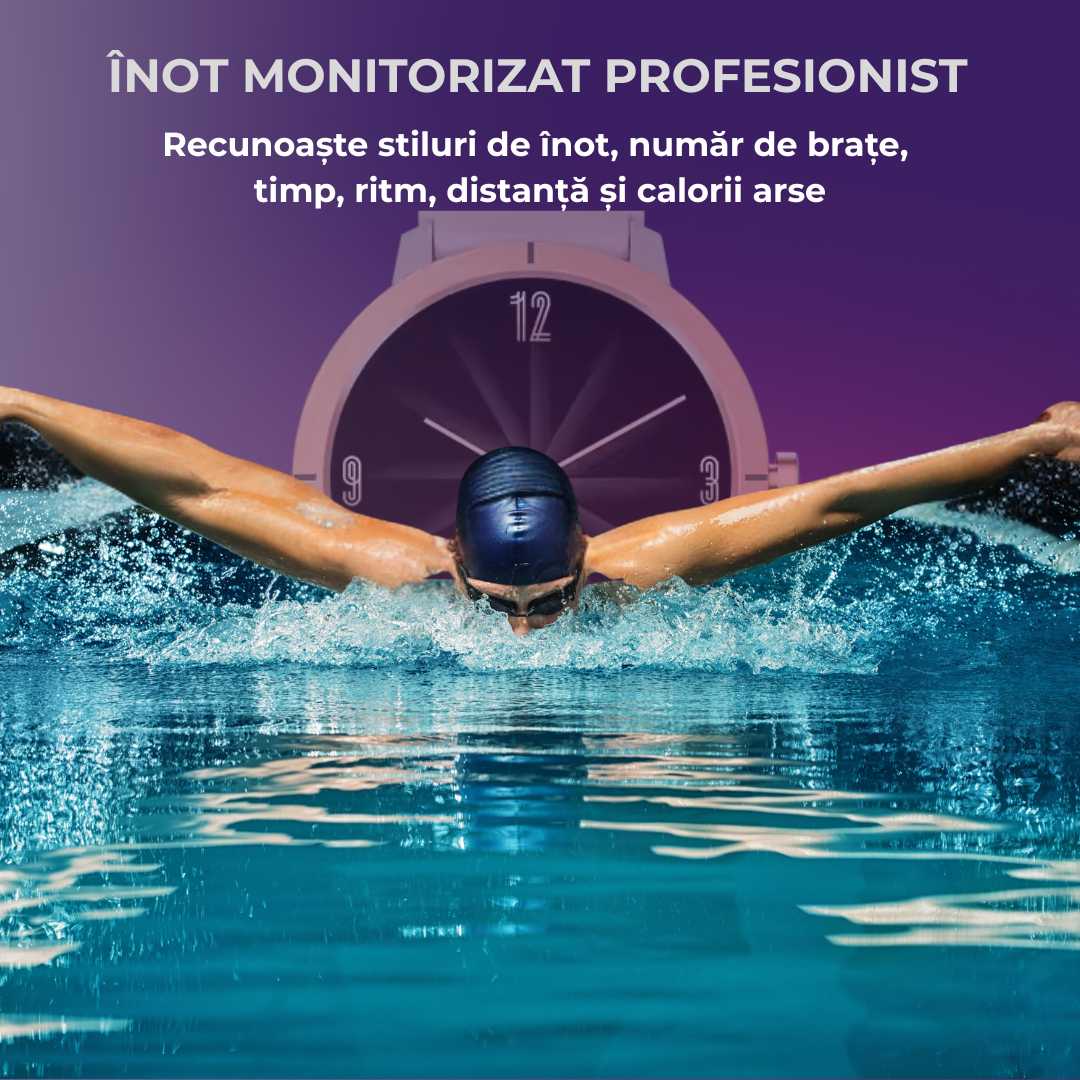 Smartwatch LUMAUDiO® HidraNav, rezistent la inot si scufundari, GPS performant, monitorizare inot