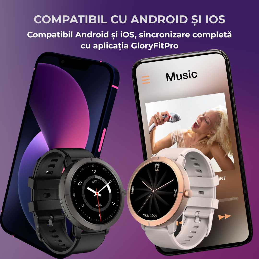 Smartwatch LUMAUDiO® HidraNav, rezistent la inot si scufundari, GPS performant, compatobilitate universala