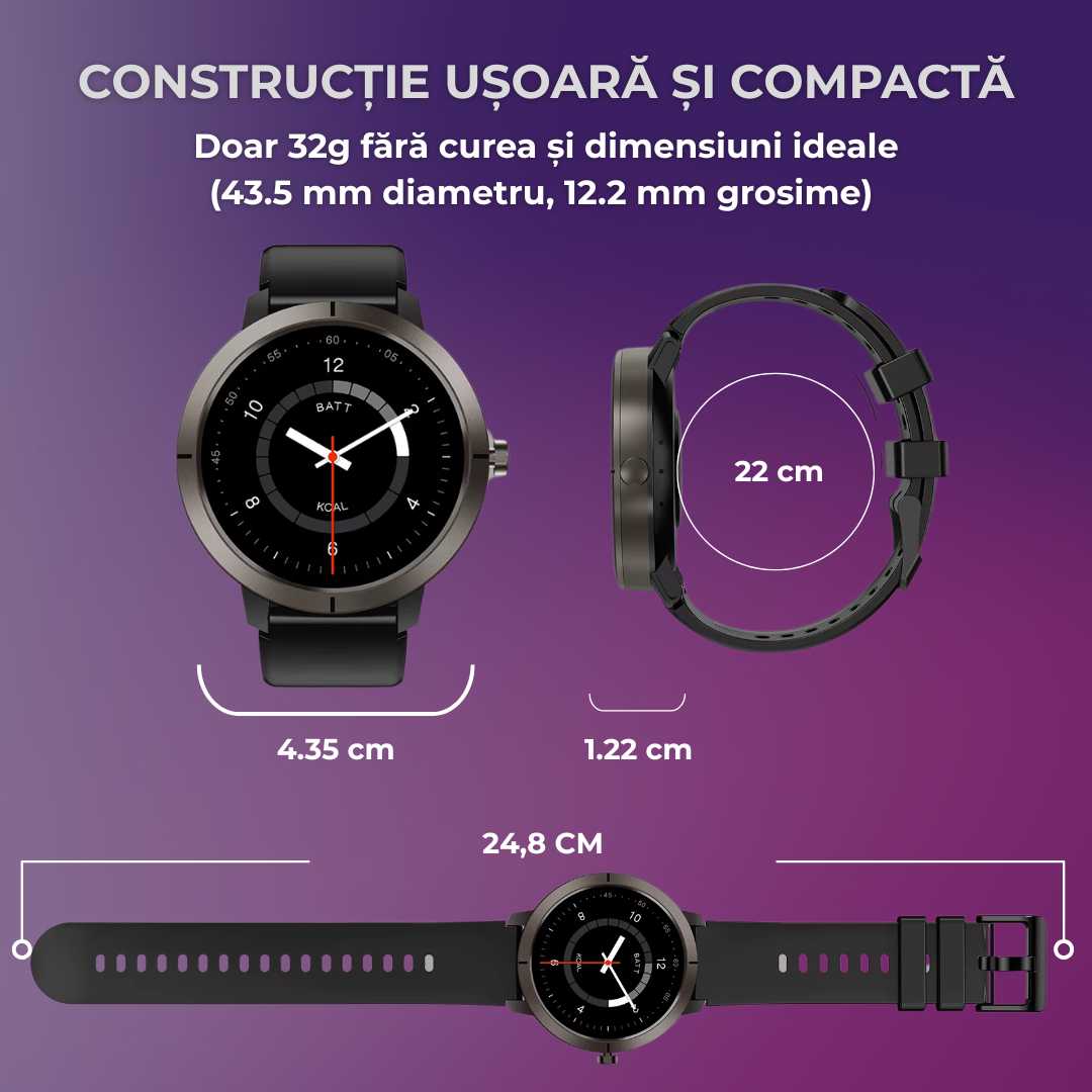 Ceas Smartwatch LUMAUDiO® HidraNav Rezistent la inot și GPS performant - imagine 17