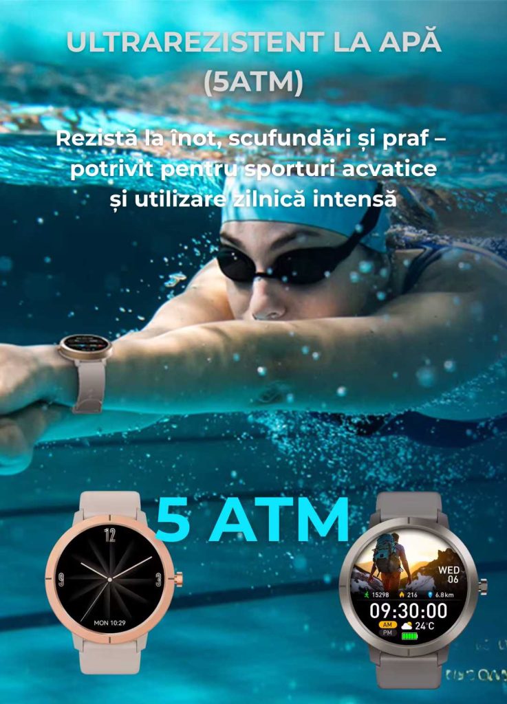 Ceas Smartwatch LUMAUDiO HidraNav rezistent la înot si GPS performant