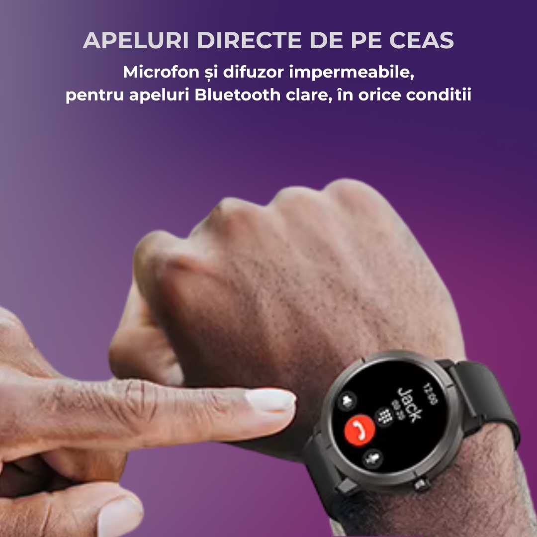 Smartwatch LUMAUDiO® HidraNav, rezistent la inot si scufundari, GPS performant, apeluri Bluetooth