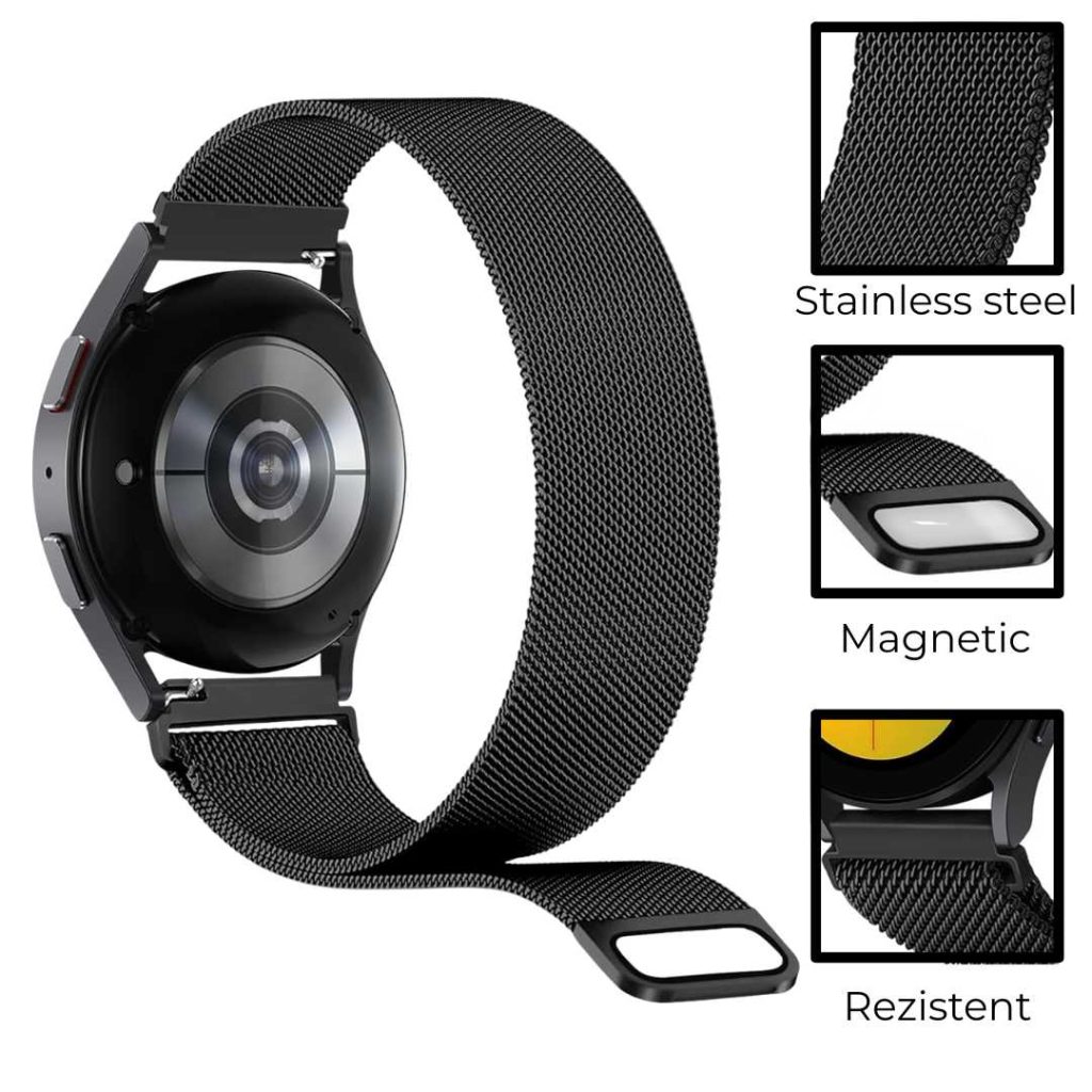 Curele Ceas Smart 22mm Milanese din otel inoxidabil cu inchidere magnetica