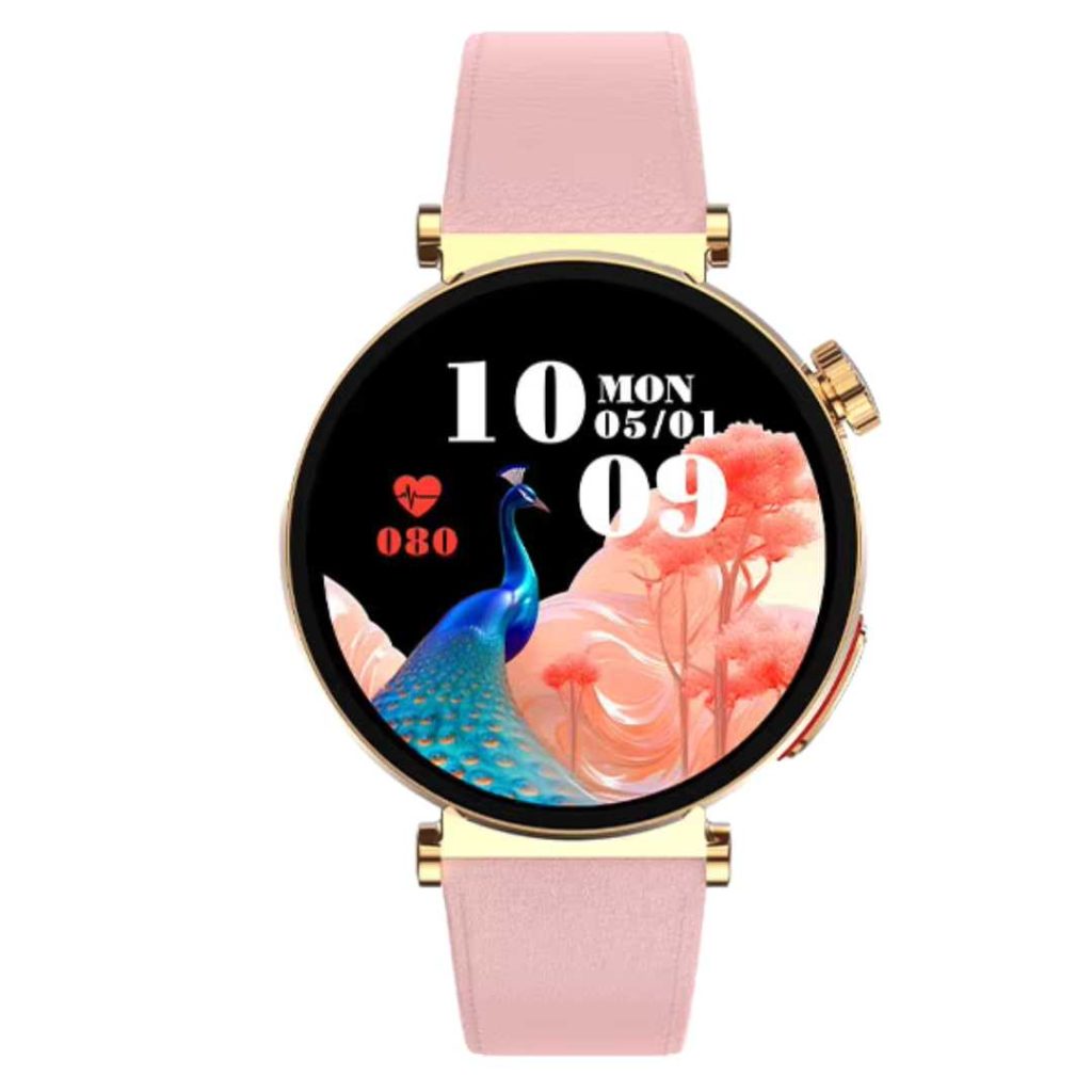 Ceas Smartwatch dama LUMAUDiO® Pulsara cu monitorizare tensiune arterială și 2 curele incluse, ROZ