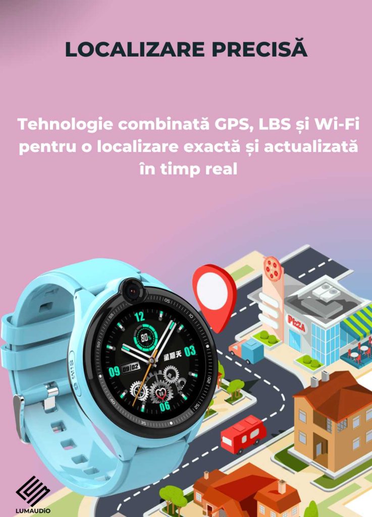 Smartwatch Copii LUMAUDiO® Dora 4G cu GPS, Apeluri Video HD și WhatsApp