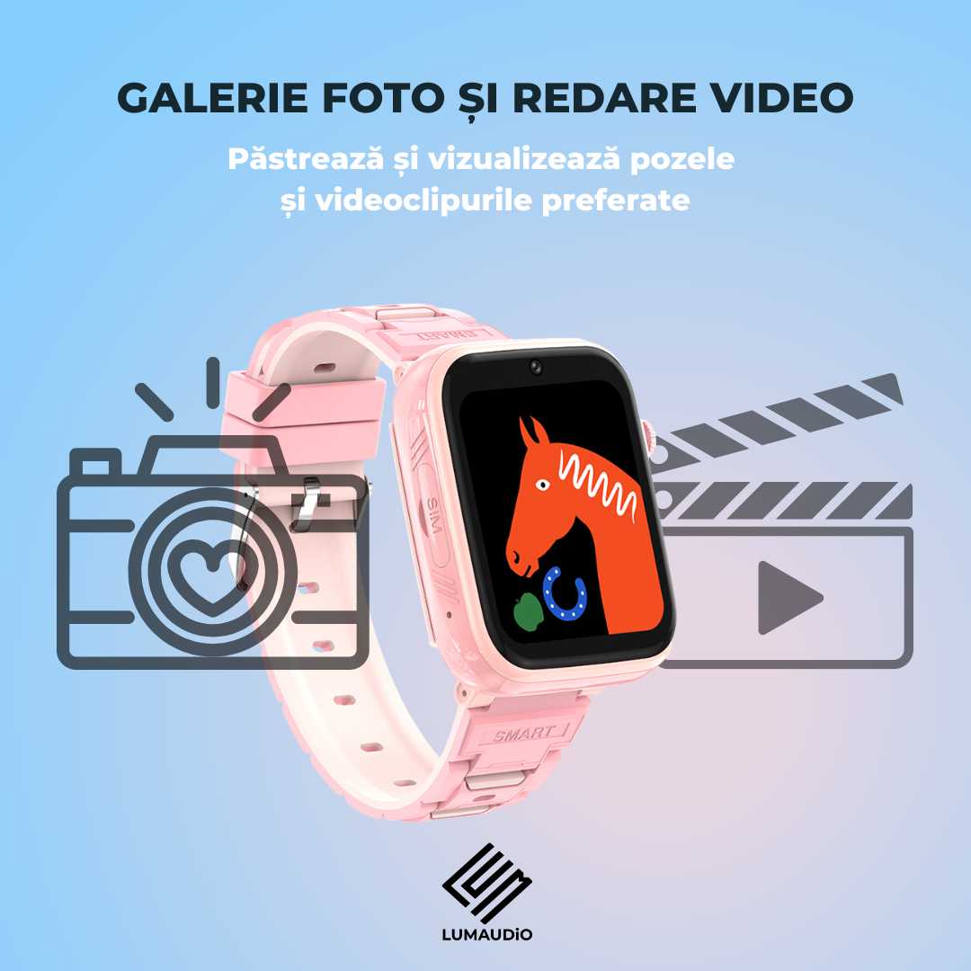 Ceas Smartwatch Copii LUMAUDiO® TinyTrail 4G cu GPS și functie spion