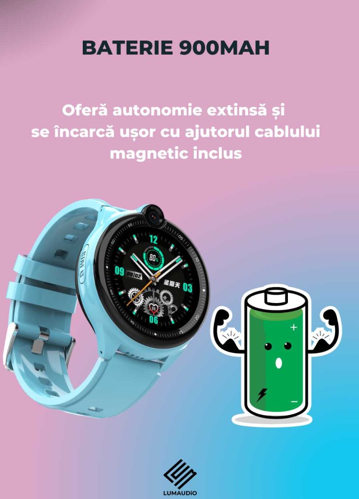 Smartwatch Copii LUMAUDiO® Dora 4G cu GPS, Apeluri Video HD și WhatsApp