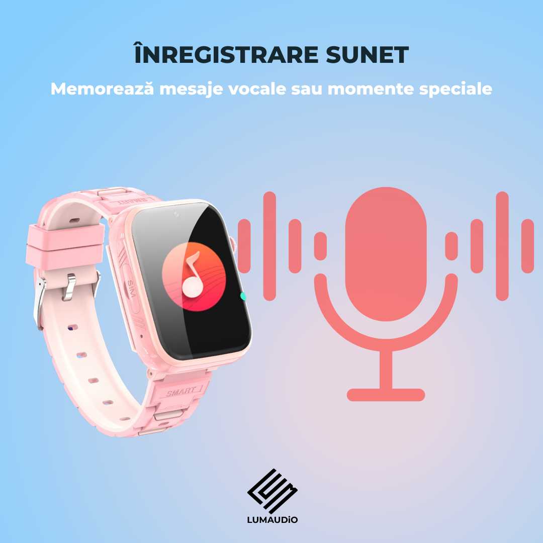 Ceas Smartwatch Copii LUMAUDiO® TinyTrail 4G cu GPS și functie spion