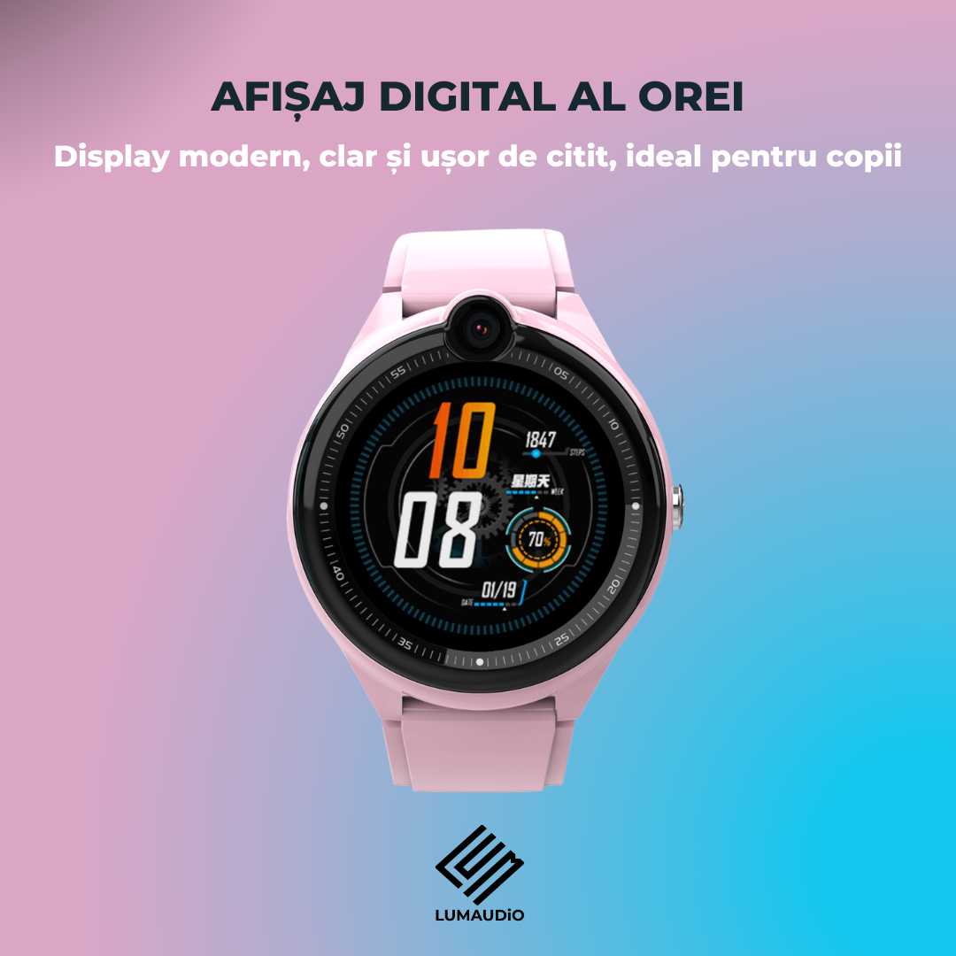 Smartwatch Copii LUMAUDiO® Dora 4G cu GPS, Apeluri Video HD și WhatsApp