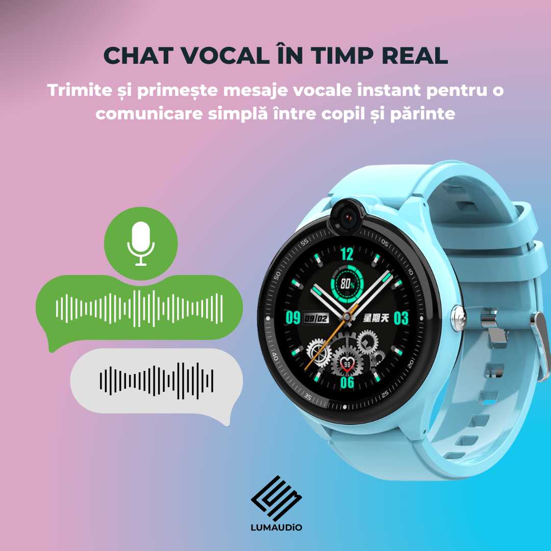 Smartwatch Copii LUMAUDiO® Dora 4G cu GPS, Apeluri Video HD și WhatsApp