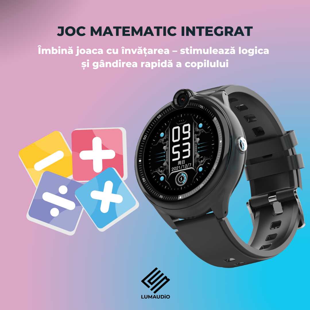Smartwatch Copii LUMAUDiO® Dora 4G cu GPS, Apeluri Video HD și WhatsApp
