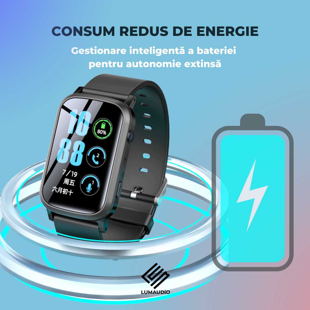 Ceas Smartwatch Copii LUMAUDiO® Navikid cu slot SIM 4G și localizare GPS