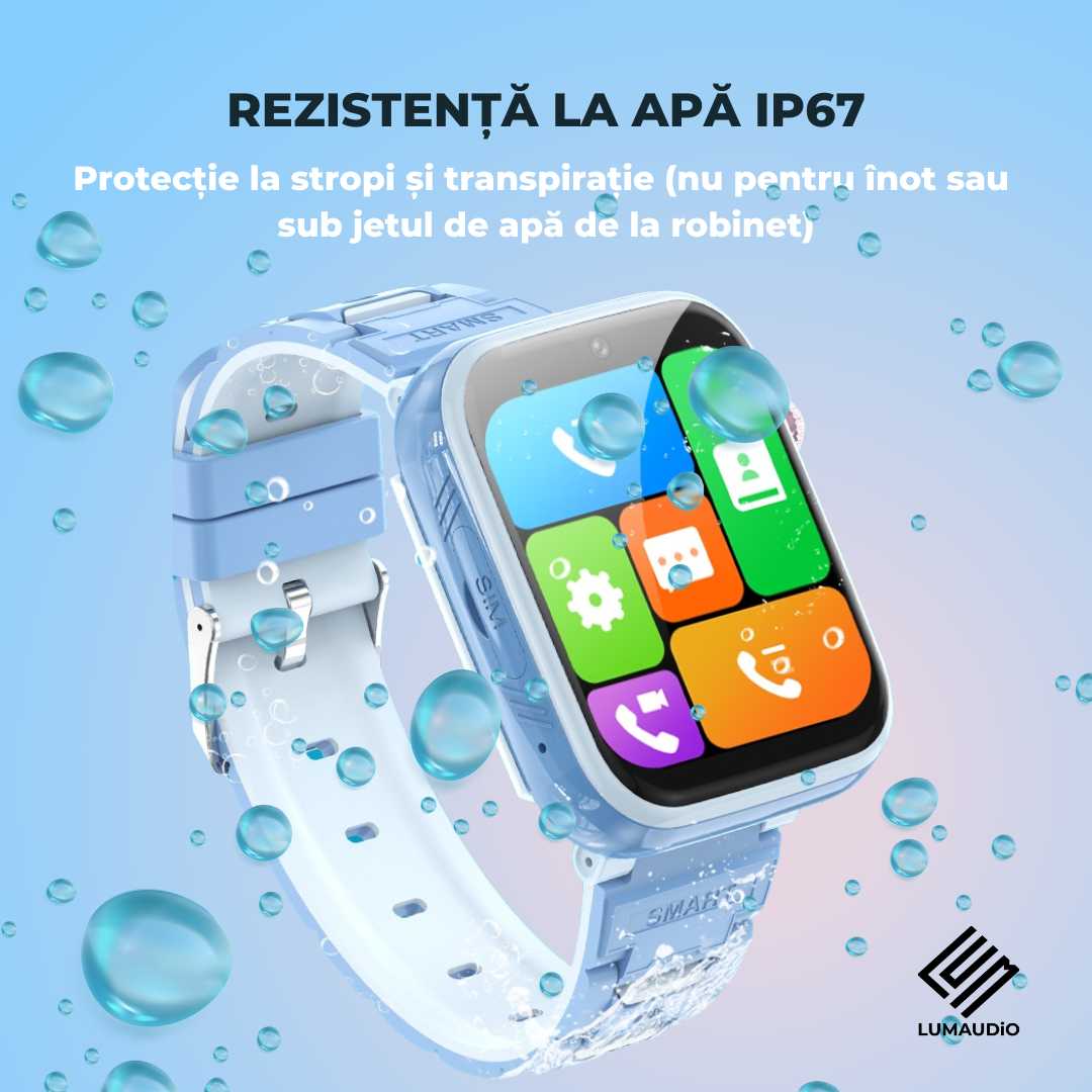 Ceas Smartwatch Copii LUMAUDiO® TinyTrail 4G cu GPS și functie spion