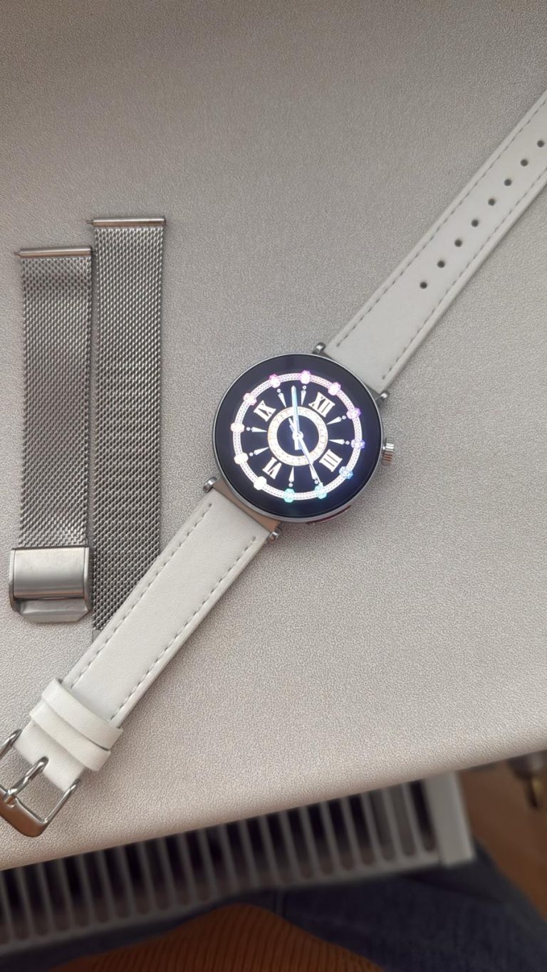 Click pentru a vizualiza full screen Ceas Smartwatch dama LUMAUDiO® Pulsara cu monitorizare tensiune arterială și 2 curele incluse