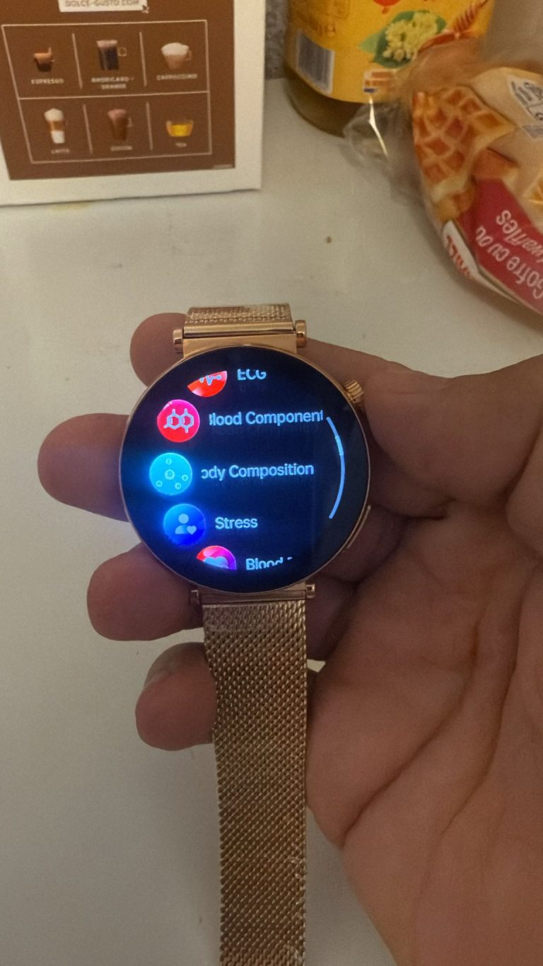 Click pentru a vizualiza full screen Ceas Smartwatch dama LUMAUDiO® Pulsara cu monitorizare tensiune arterială și 2 curele incluse